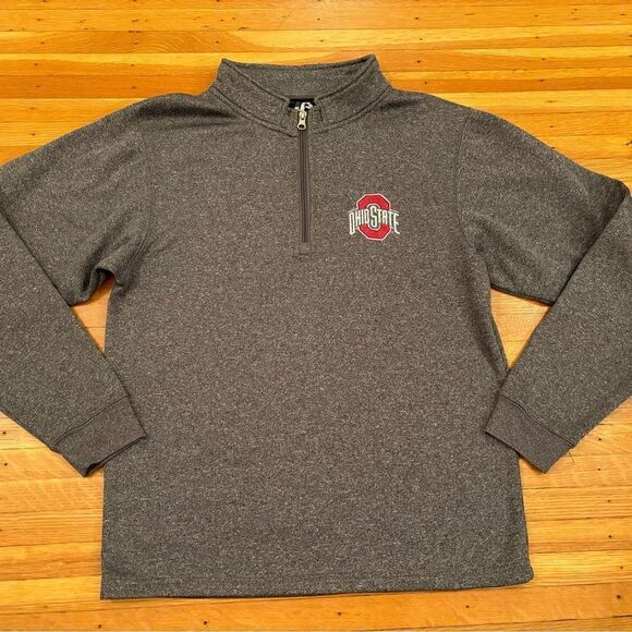 Tops - Ohio State grey Quarterzip sweatshirt